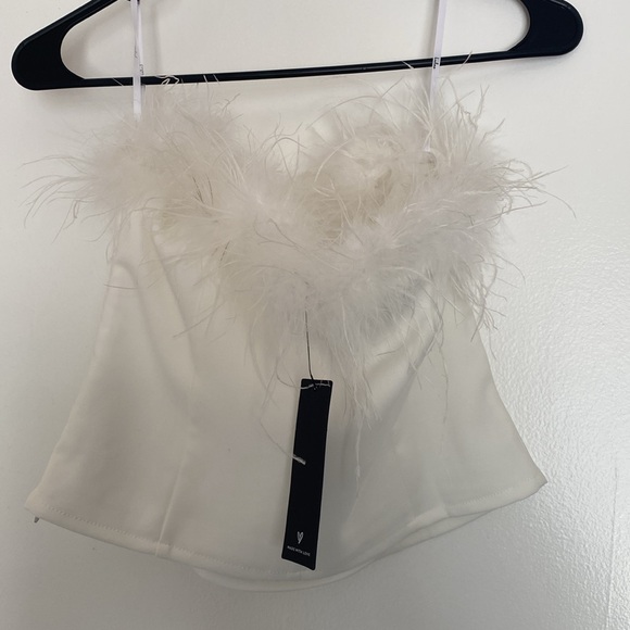 COPY - LULUS feather top NWT - Picture 4 of 5